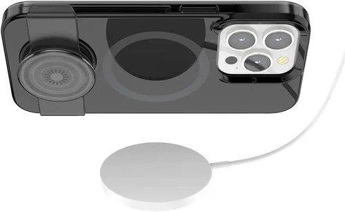 Miniatura 7 de PopSockets Funda negra para iPhone 12 y iPhone 12 Pro con agarre y deslizamiento para teléfono compatible con MagSafe
