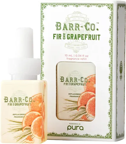 Barr-Co. Difusor de pura, aroma de abeto y pomelo, aroma vigorizante a cítricos amaderados, fragancia totalmente natural, compatible con pura,