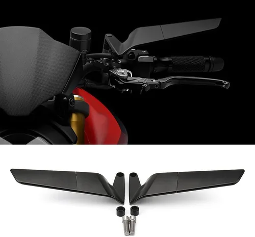 Espejos laterales universales para motocicleta, espejos retrovisores giratorios con kits de montaje en manillar, se adapta a Ducati Streetfighter