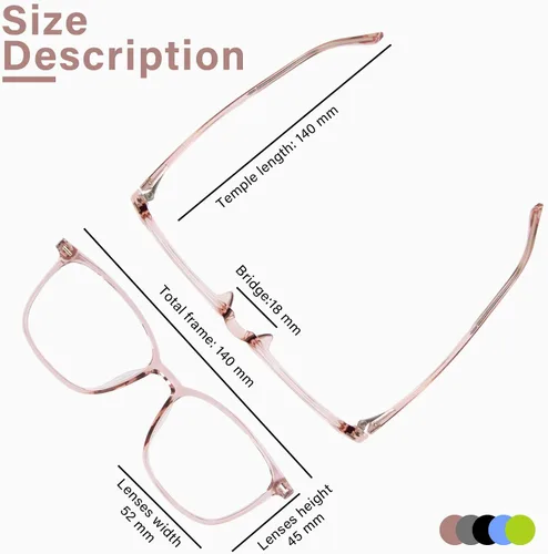 Miniatura 5 de FONHCOO Gafas de bloqueo de luz azul para mujeres y hombres, TR90, marco de moda, gafas de luz azul para computadora marrón (Crystal Brown)