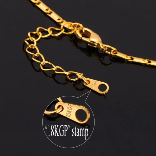 Miniatura 4 de U7 Women Girls Lucky Necklace Stainless Steel 18K Gold Plated Cute DachshundElephantPig Animal Pendant