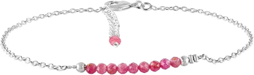 Miniatura 9 de YANARA Pulsera de tobillo para mujer, piedra de nacimiento natural, cuentas de piedras preciosas, tobillera delicada hecha a mano de 9 pulgadas +