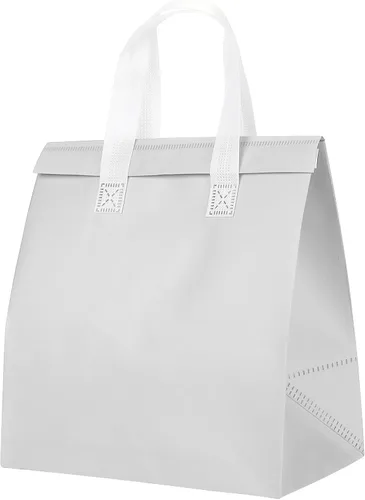 Miniatura 10 de PATIKIL Bolsas aisladas para llevar, 15 bolsas aislantes térmicas de comestibles de 9.4 x 5.9 x 10.2 pulgadas para entrega de alimentos fríos