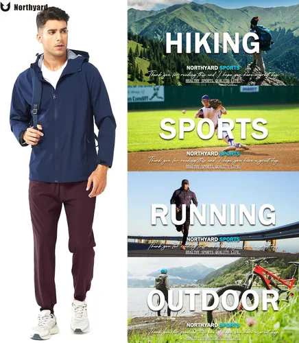Miniatura 2 de NORTHYARD Pantalones deportivos para correr para hombre, ligeros, de secado rápido, para gimnasio, deportes activos, entrenamiento en pista