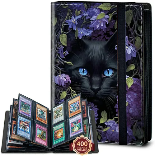 Miniatura 58 de Rossy Carpeta de tarjetas con 4 bolsillos, carpeta de tarjetas intercambiables, álbum de colección de tarjetas, para 160 tarjetas, carpeta