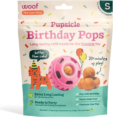 Miniatura 10 de Recargas de paleta para cachorros WOOF, deliciosas golosinas para perros de larga duración, recargas de paleta para perros pre-hechas, ingredientes
