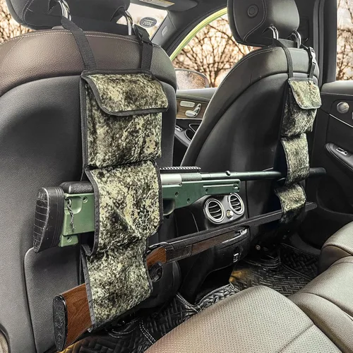 mydays - Soporte organizador de pistolas para parte trasera de asiento frontal de vehículo; para rifles de caza / escopetas (color camuflaje)