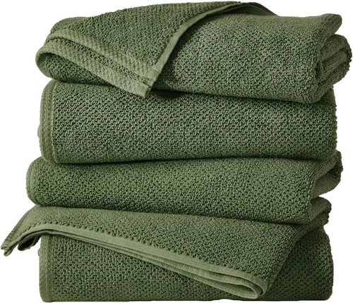 Miniatura 24 de Great Bay Home Toalla de baño blanca – Toalla de baño de gran tamaño 100% algodón de 68 x 35 pulgadas – Absorbente, de secado rápido, toalla de baño