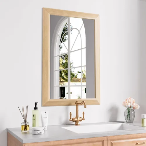 Miniatura 49 de Amorho Espejo de Baño Negro, Espejos de Pared de 24x30 Pulgadas con Marco de Metal Grueso para Sobre el Fregadero, Dormitorio, Sala de Estar