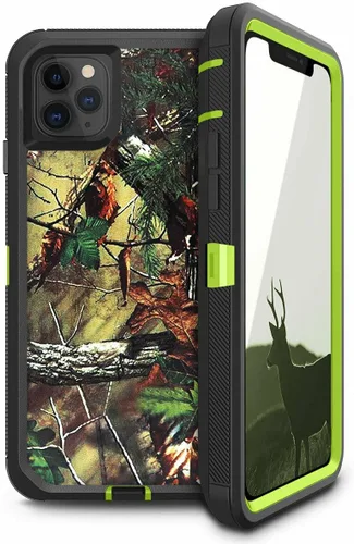 Miniatura 6 de 14 Pro Max - Funda protectora híbrida a prueba de golpes, diseño de doble capa, cubierta dura compatible con iPhone 14 Pro Max (negro y negro)