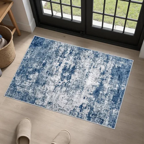 Miniatura 33 de Alfombra lavable de 2 x 3 pulgadas, alfombra de entrada: lavable, moderna, abstracta, suave, fina, antideslizante, resistente a las manchas