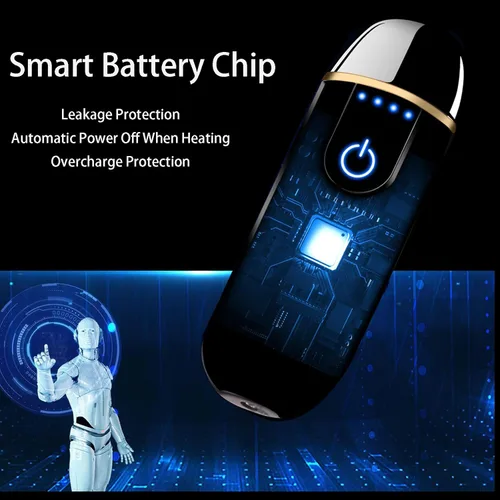 Miniatura 2 de Encendedor eléctrico, encendedor electrónico inteligente, mini encendedor recargable por USB, encendido táctil, resistente al viento, encendedor sin