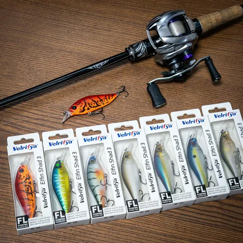 Miniatura 2 de Crankbaits/Jerkbait híbrido para pesca de lubina, buceo poco profundo, manivela para lucio, agua fría para pesca de invierno y primavera, para agua