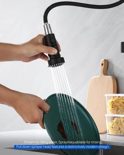 Miniatura 6 de J-HVA Cabezal Rociador Desplegable de Grifo de Cocina Pieza de Repuesto, Boquilla de Repuesto de Rociador de Fregadero Extraíble de 3 Funciones