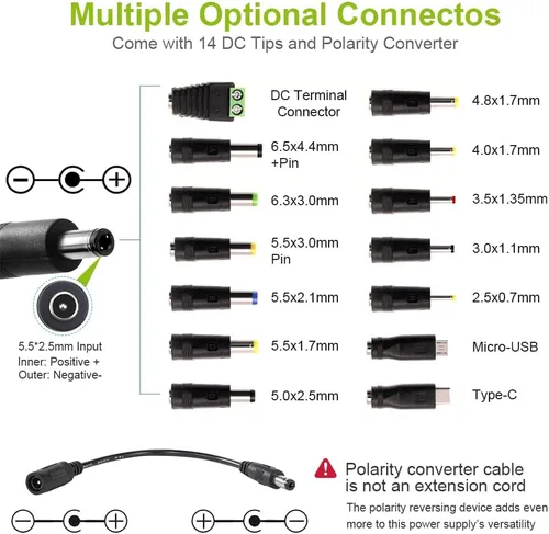 Miniatura 4 de Fuente de alimentación universal 3V ~ 36V 4A 144W variable ajustable 3V 5V 6V 9V 12V 15V 18V 20V 24V 30V 36V conmutación AC/DC adaptador cargador