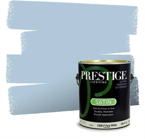 Miniatura 362 de Pintura Exterior + imprimación PRESTIGE, todo-en-uno, 1 galón, acabado mate, color comparable al Valspar* Royal Gray* VS151-Gris real