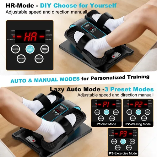 Miniatura 5 de TDH Under Desk Elliptical Machine,Electric Leg Exerciser as Seen on Tv for Seniors Adults,Portable Quiet Pedal Exerciser While Sitting with 12