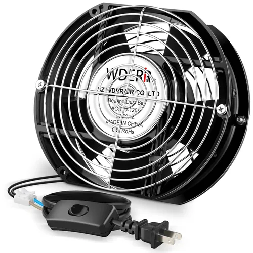 Ventilador axial de alta velocidad para muffins de 6.772 in x 5.906 in x 2.008 in con interruptor de 110 V 120 V para proyectos de escape de