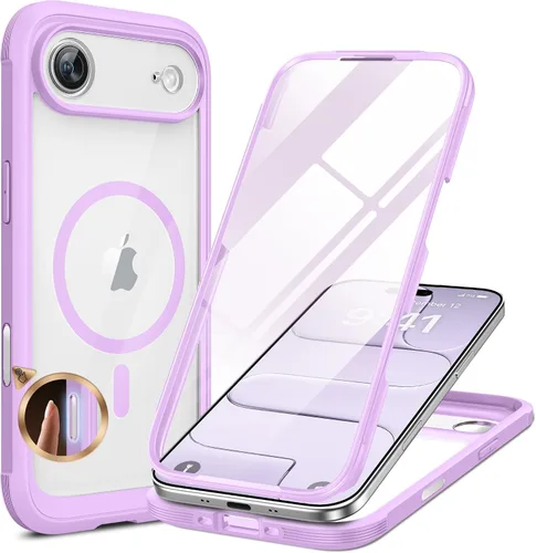 Miniatura 134 de Miracase Funda para iPhone 13 de 6.1 pulgadas, [sin burbujas] funda de teléfono de cuerpo completo con pantalla de vidrio completa integrada, sin