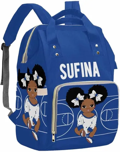 Miniatura 21 de Artsadd Bolsa de pañales con foto personalizada para mamá, mochila personalizada con correas para cochecito, bolsa de hombro de viaje grande, bolsa