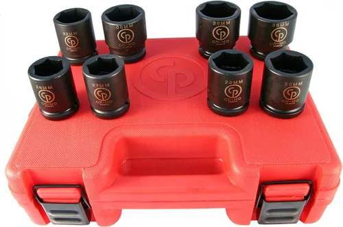 Miniatura 3 de Chicago Pneumatic SS4114D - Juego de llaves de vaso de impacto de 1/2 pulgada, profunda, métrica, 6 puntos, juego de llaves de impacto (14 piezas)