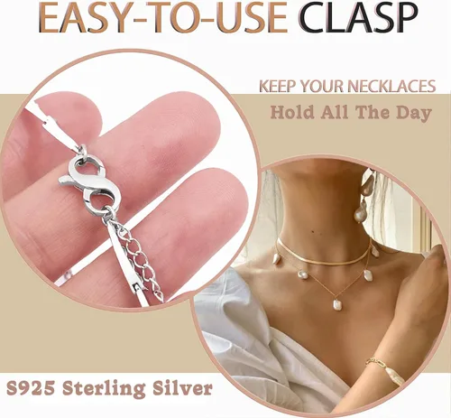Miniatura 2 de Dailyacc S925 Abrazadera de Langosta de Doble Apertura en Plata de Ley y Oro, Extensiones de Collar y Pulsera, Cerraduras y Cierres para Joyería DIY