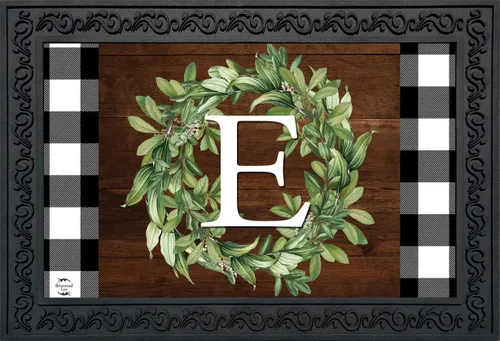 Miniatura 11 de Briarwood Lane Felpudo con monograma de corona con letra C