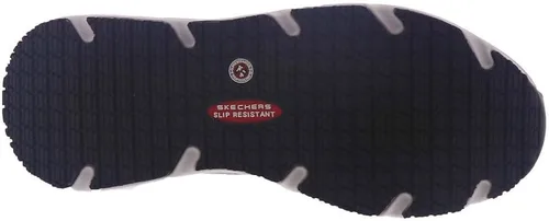 Miniatura 3 de Skechers Work Banham, para mujer, negroblanco, puntera suave, baja atlética