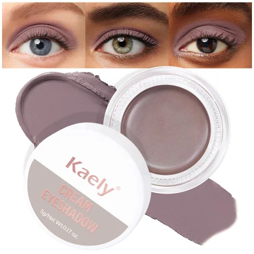 Miniatura 12 de evpct Paleta de maquillaje en pote de sombra de ojos en crema única para mujeres mayores, sombra de ojos de champán con shimmer, glitter metálico