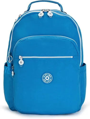 Miniatura 24 de Kipling Seoul - Mochila grande metálica para portátil de 15 pulgadas, Agua (Aqua Flowers)
