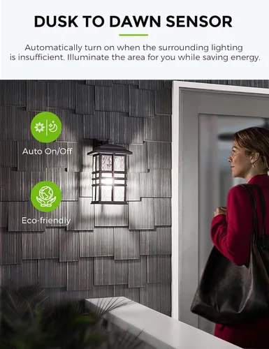 Miniatura 4 de L LOHAS LED Bombillas de luz del atardecer al amanecer, bombilla E26 de encendido/apagado automático, bombillas para exteriores, bombillas de luz