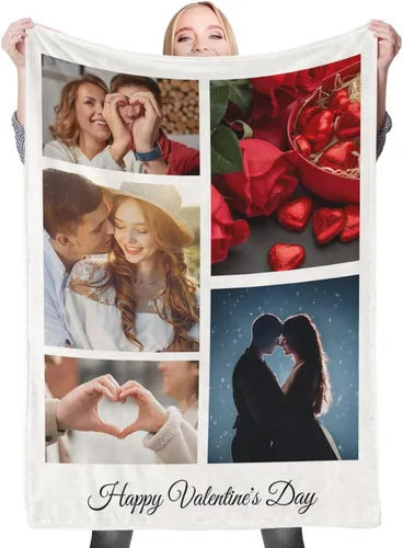Miniatura 11 de Manta personalizada, mantas personalizadas con texto fotográfico, regalo divertido para amigos de mascotas, cumpleaños, Navidad Personalizado01