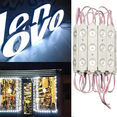 Miniatura 9 de Erudite 20 luces de repuesto para inflables DC12V luces LED inflables blancas con 3 LED autoadhesivos, inflables de vacaciones en el patio