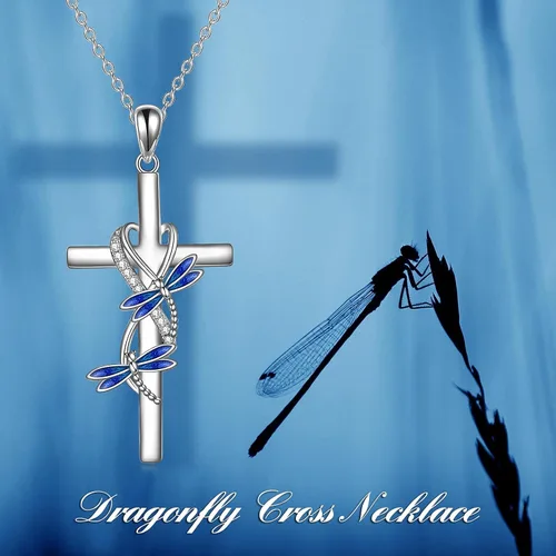 Miniatura 6 de POPLYKE Regalos para el Día de la Madre para mamá, collar de cruz de joyería regalos para madre, hija, abuela, plata de ley 925, collar con colgante