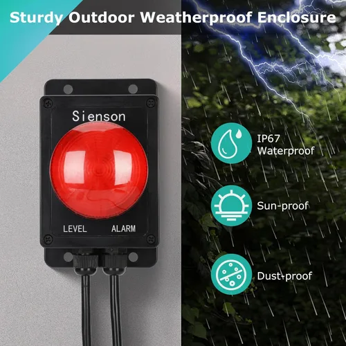 Miniatura 5 de Alarma de bomba de sumidero, alarma de agua para bomba de sumidero con alarma fuerte de 110 dB e indicador LED, sistema de alarma de sumidero