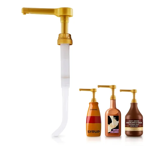 Miniatura 15 de Dispensador de jarabe de café, 4 unidades, funciona como bomba de jarabe delgada y Torani, se adapta a varias botellas de 25.4 onzas, dispensación