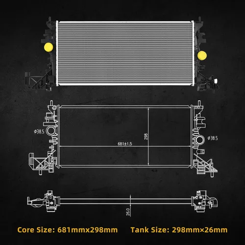 Miniatura 41 de DWVO Radiador compatible con Toyota RAV4 L4 2.0L 2.4L CU2403 2001 2002 2003 2004 2005