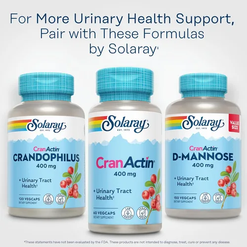 Miniatura 6 de SOLARAY CranActin Extracto de arándano 400 mg – Suplementos de arándano para mujeres y hombres – Apoyo a la salud de la vejiga y el tracto urinario