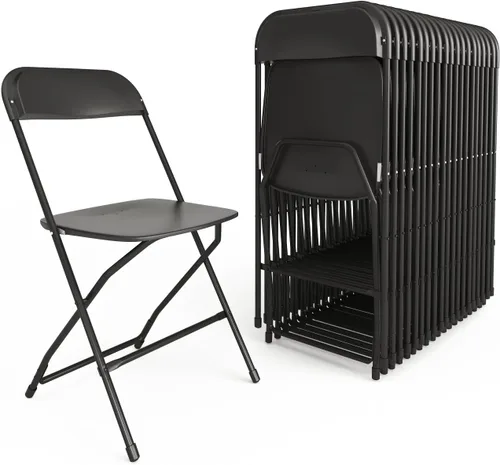 Miniatura 28 de Flash Furniture Hercules Series Silla plegable de plástico, color rojo, paquete de 6, capacidad de peso de 650 libras, cómoda silla para eventos