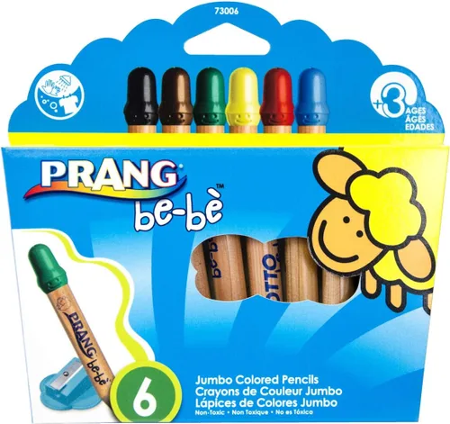 Miniatura 4 de PRANG be-be - Crayones jumbo para niños pequeños, lavables, incluye sacapuntas, colores surtidos, paquete de 10 (73010), grande