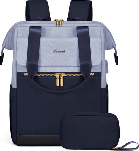 Miniatura 26 de LOVEVOOK Mochila para laptop para mujeres, mochila de trabajo convertible con bolso con puerto USB, Trabajo