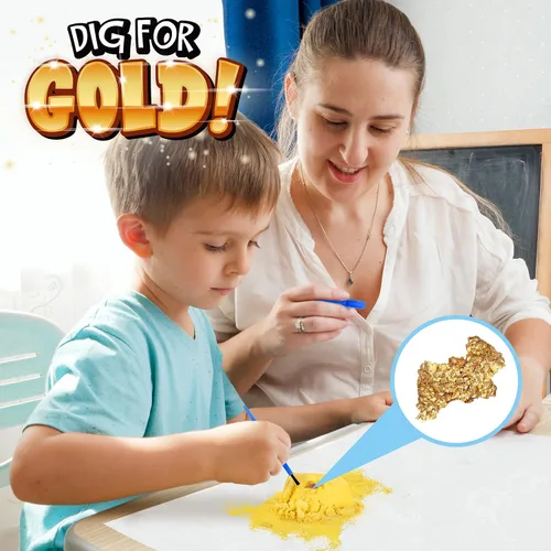 Miniatura 5 de Sunny Days Entertainment Kit de excavación de oro, juguete de ciencia misteriosa para niños, recuerdo de fiesta, bolsas de regalo, regalo del día