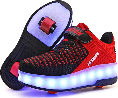 Miniatura 6 de Ufatansy Roller Shoes Girls Boys Sneakers with Wheels Roller Skate Shoes USB Charging LED Light Up Footwear Skates for Beginner Trainers Kids