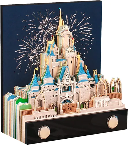 Miniatura 14 de Bloc de notas 3D, 217 hojas de papel creativo tallado panda arte 3D Notas adhesivas DIY Notes, decoración de escritorio, regalo