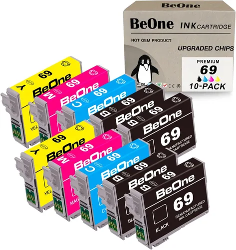 Miniatura 7 de BeOne Cartuchos de tinta T069 remanufacturados para Epson 69 T069 para usar con Stylus NX100 NX110 NX215 NX300 NX400 NX415 NX510 NX515 Workforce 30