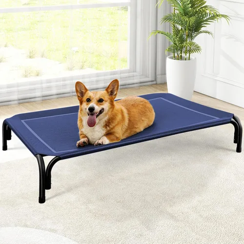 Miniatura 11 de Czpalo Cama elevada para perro, cama elevada para perros al aire libre para perros de tamaño extra grande, cuna refrescante portátil para mascotas