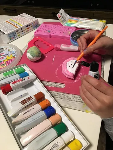 Miniatura 3 de DAISO JAPAN Arcilla suave ligera esponjosa rosa 4 paquetes