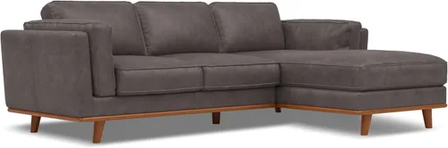 Miniatura 10 de Valencia Artisan - Sofá de cuero completo de 88 pulgadas, sofá de piel de napa italiana pura, acento de madera maciza, máxima comodidad, color Coñac