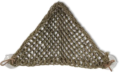 PENN-PLAX Reptology Lizard Lounger Corner Triangle – 100% fibra de hierba marina natural – ideal para dragones barbudos, anoles, geckos, iguanas y
