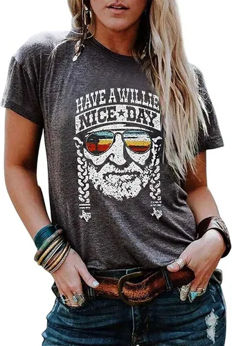 Camiseta de concierto de campo para mujer, camisas gráficas de Nashville, banda de concierto, camisetas informales, camiseta de regalo de música